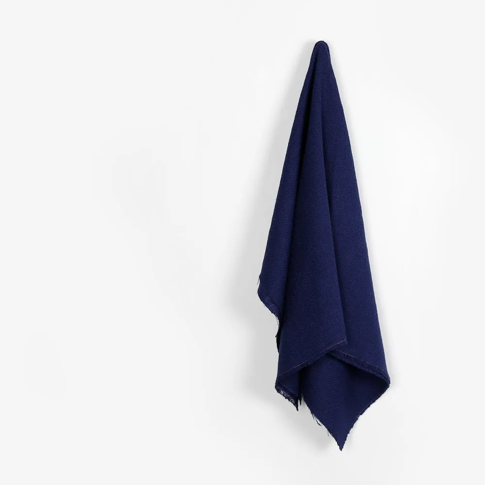 W | Pure Cotton Tweed - Bright Navy