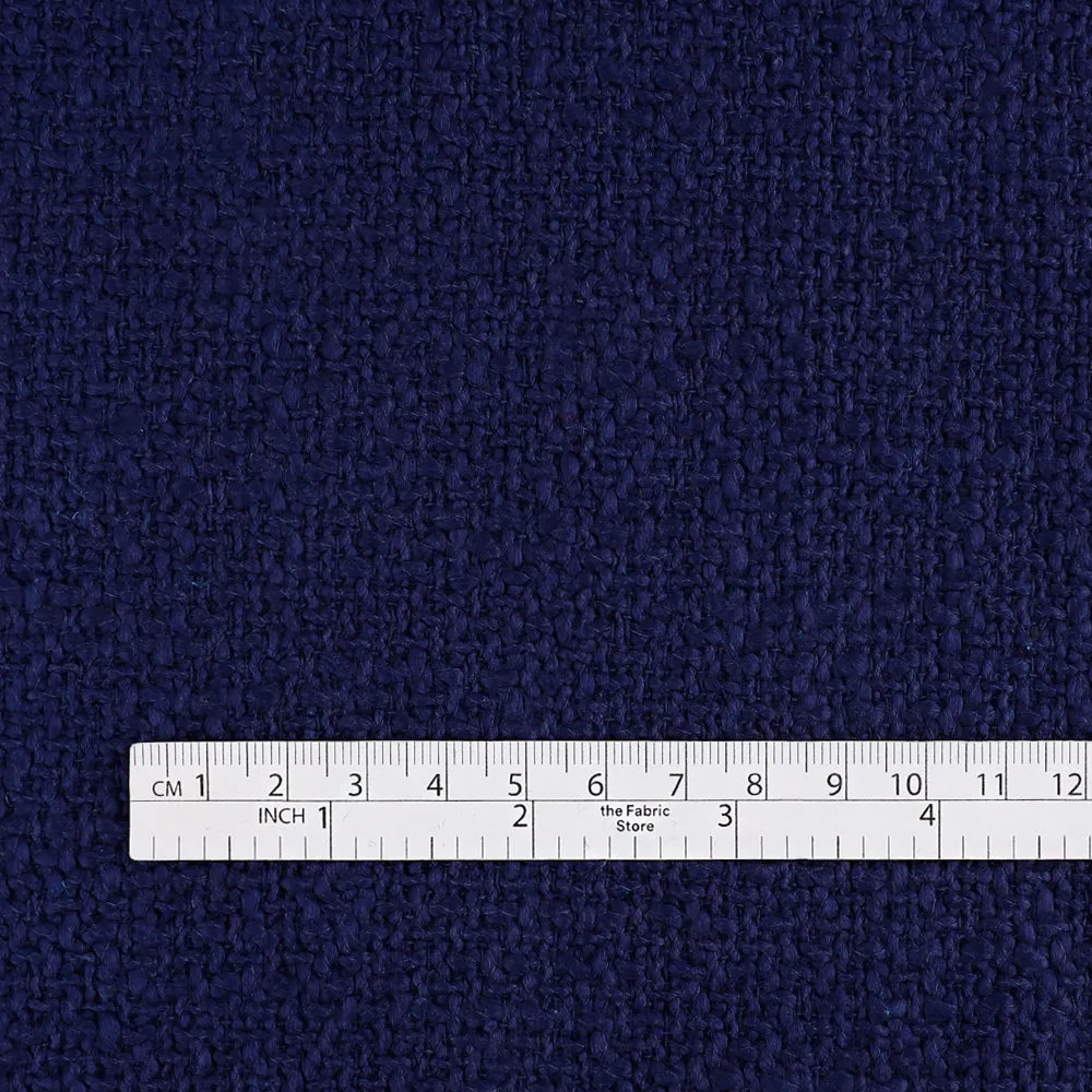 W | Pure Cotton Tweed - Bright Navy